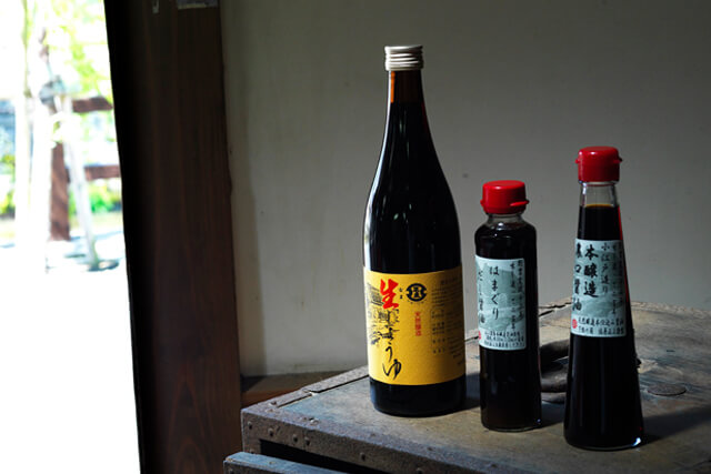 佐原の老舗良品の例①:はまぐりだし醤油など地元の醤油