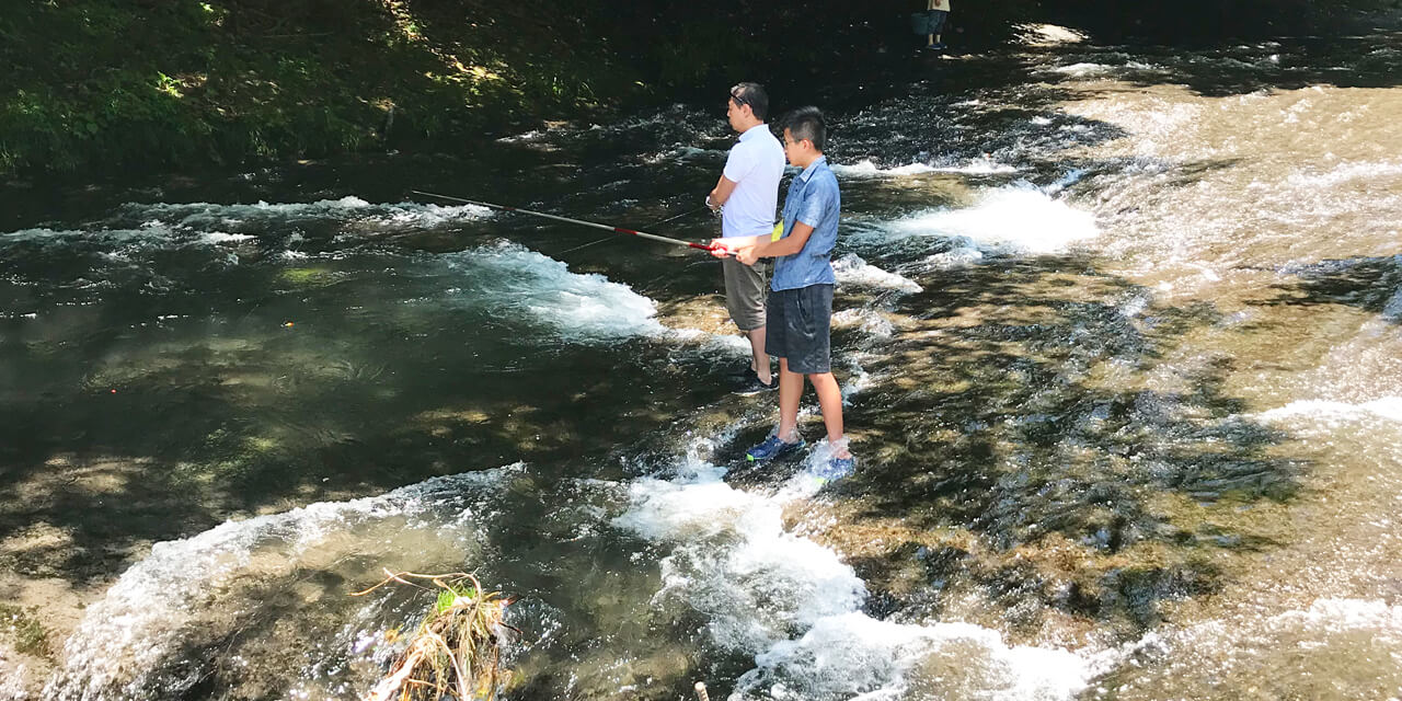 渓流釣り挑戦