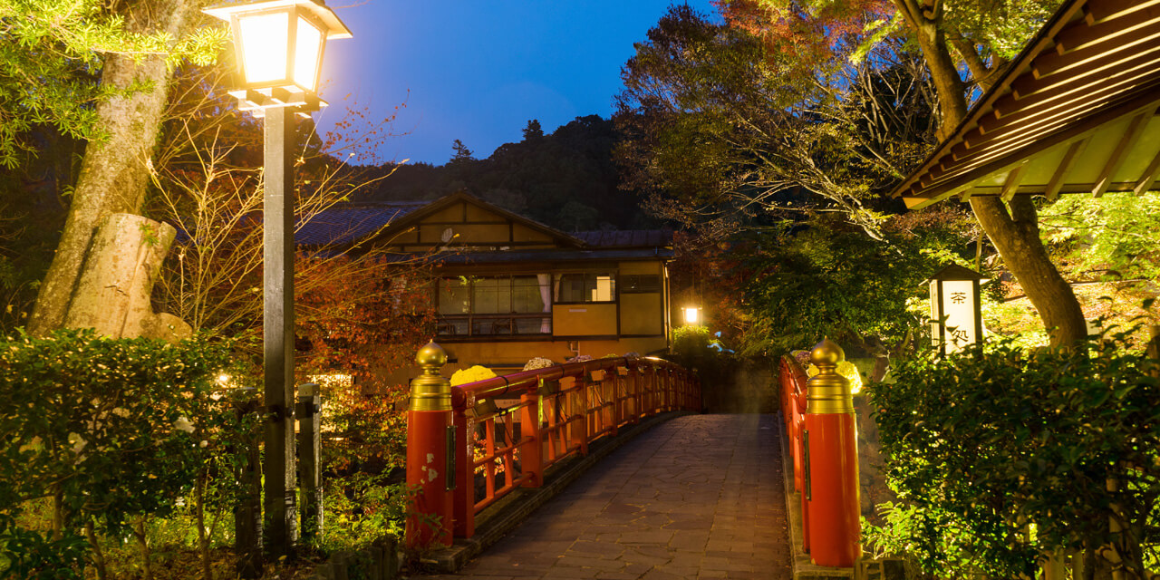 修善寺 桂橋の夜景