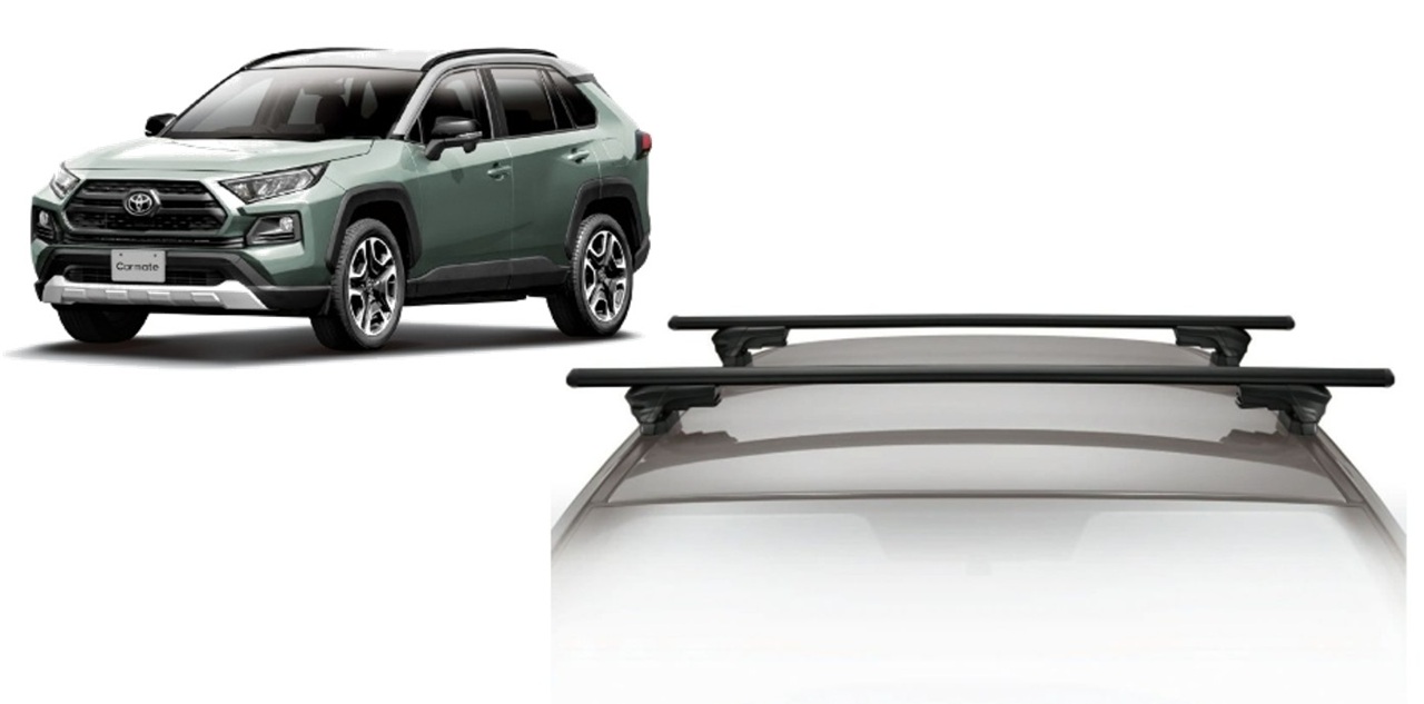ＲＡＶ４（フラット型ルーフレール付き）ルーフキャリアセット・スルータイプ｜カーメイト