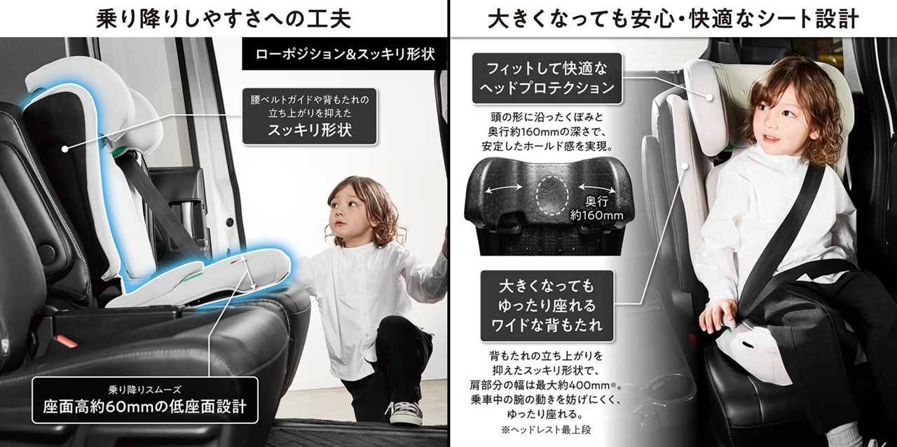大きくなっても安心・快適なシート設計