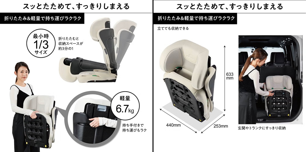 折りたたみ＆軽量で持ち運びラクラク